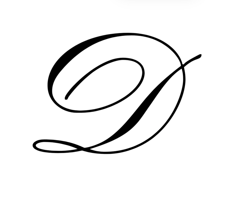 Italian acetate claw clip with engraved gold initial