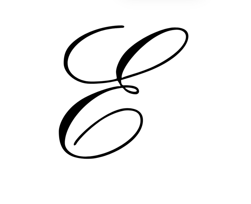 Italian acetate claw clip with engraved gold initial