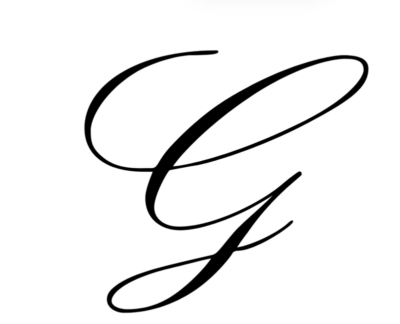 Italian acetate claw clip with engraved gold initial