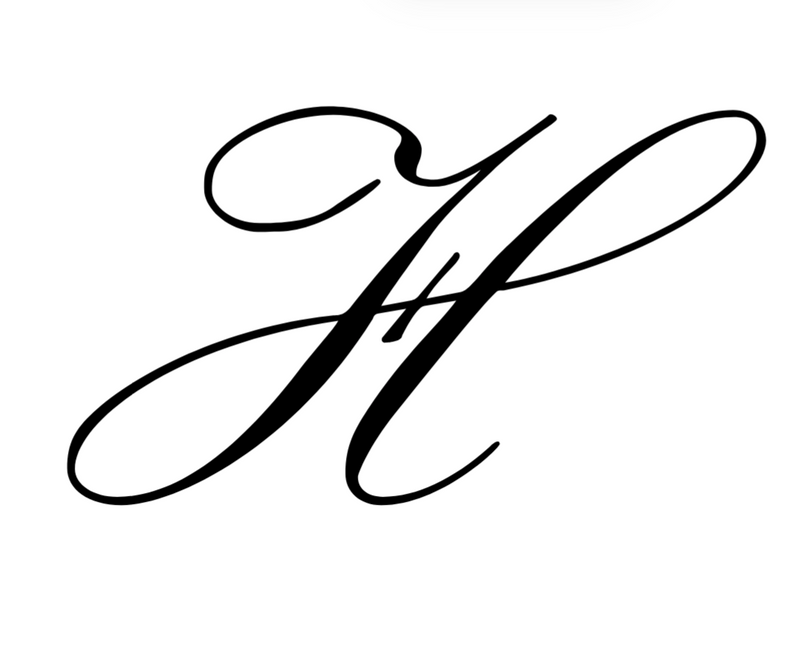 Italian acetate claw clip with engraved gold initial