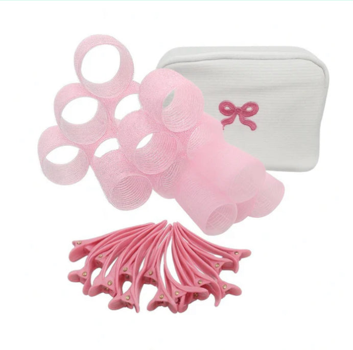 Pink Velcro Hair Rollers