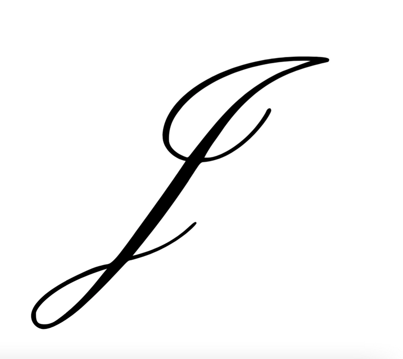 Italian acetate claw clip with engraved gold initial