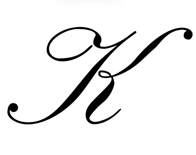 Italian acetate claw clip with engraved gold initial