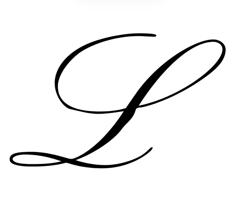 Italian acetate claw clip with engraved gold initial