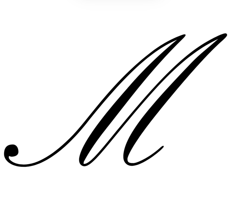 Italian acetate claw clip with engraved gold initial