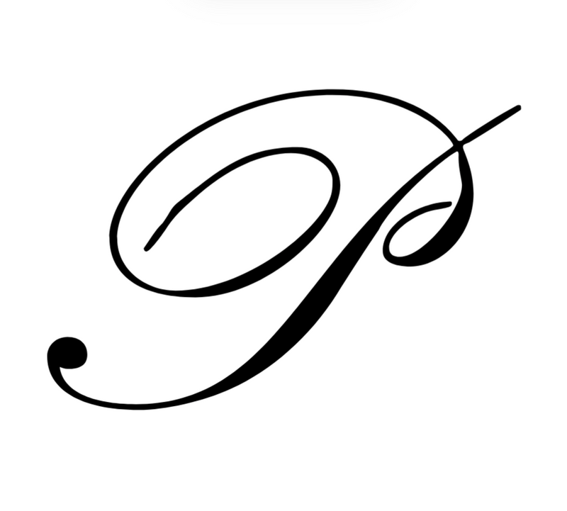 Italian acetate claw clip with engraved gold initial