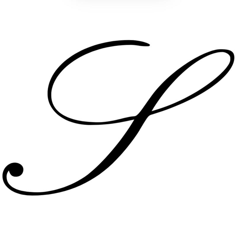 Italian acetate claw clip with engraved gold initial