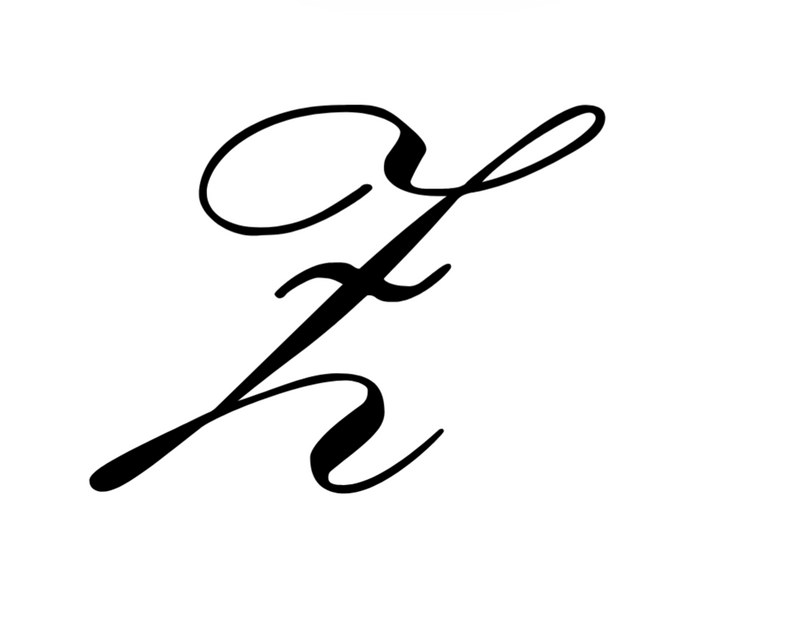 Italian acetate claw clip with engraved gold initial