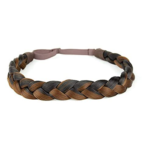 HIGHLIGHTED BROWN MIX 4H30 BRAIDED HEADBAND