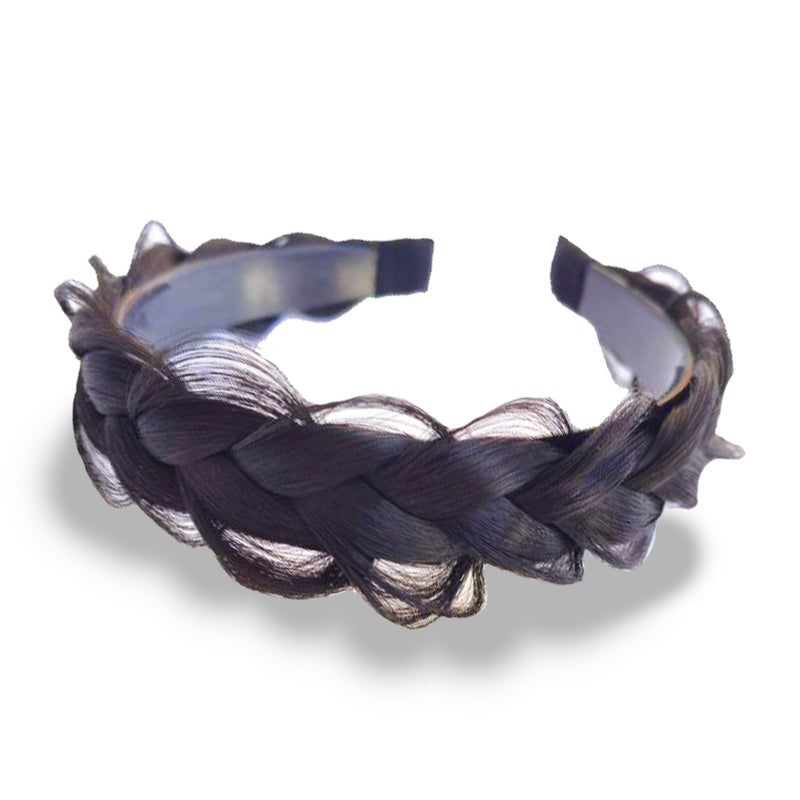 DARK CHOCOLATE 2 LOOSE BRAID HARD HEADBAND