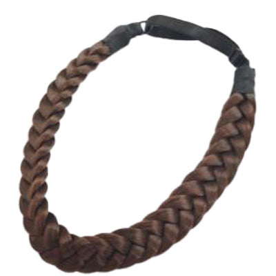 MEDIUM BROWN w/ AUBURN 4/33 BRAIDED HEADBAND