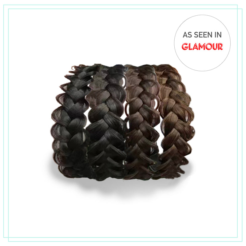 DARK CHOCOLATE 2 LOOSE BRAID HARD HEADBAND