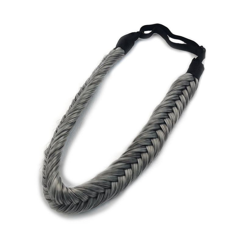 SLATE GREY FISHTAIL HEADBAND