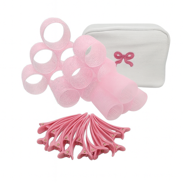 Pink Velcro Hair Rollers