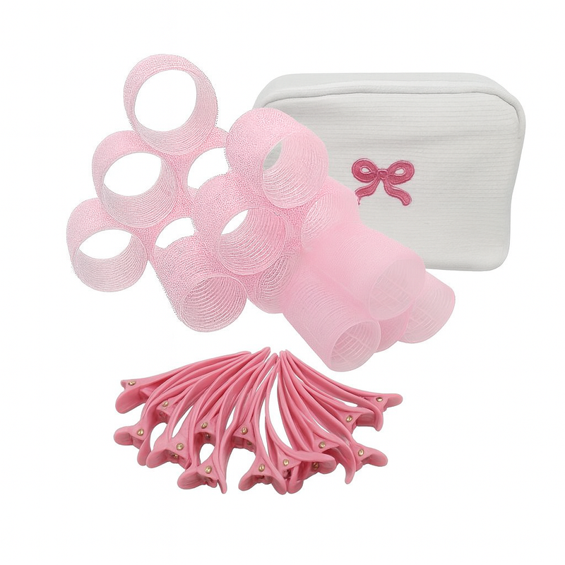 Pink Velcro Hair Rollers