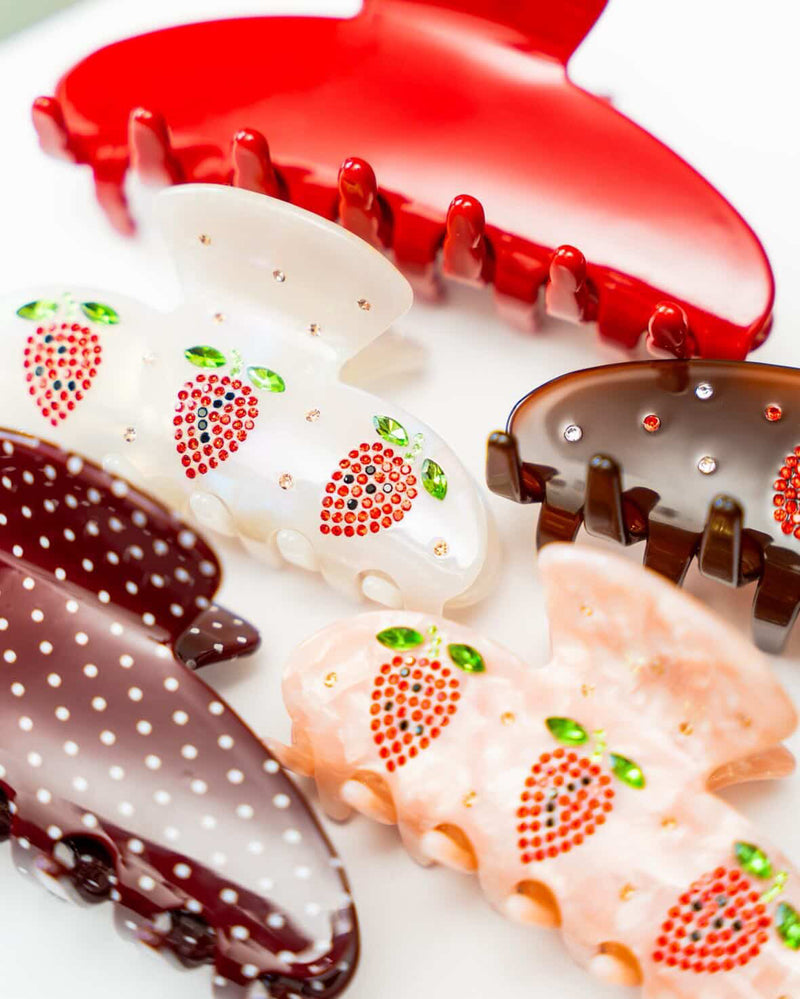 Strawberry Red Acetate Claw Clip