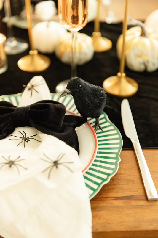 MIDNIGHT SET OF VELVET BOW NAPKIN RINGS – RPZL