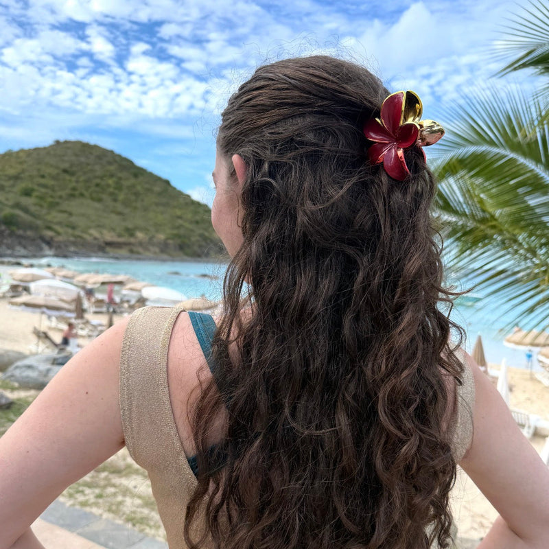 RPZL Secret Garden Gold Flower Claw Clip