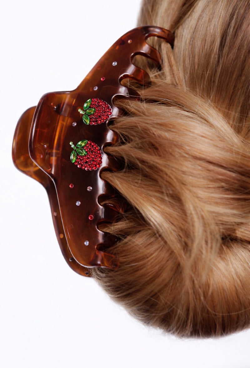 Strawberry Mocha Acetate Claw Clip