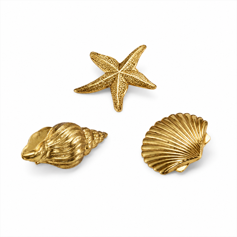 Morgan Seashells Clips (Set of 3)