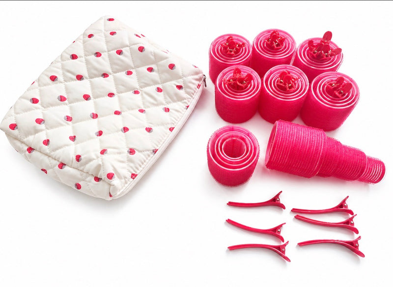 Red Velcro Hair Rollers