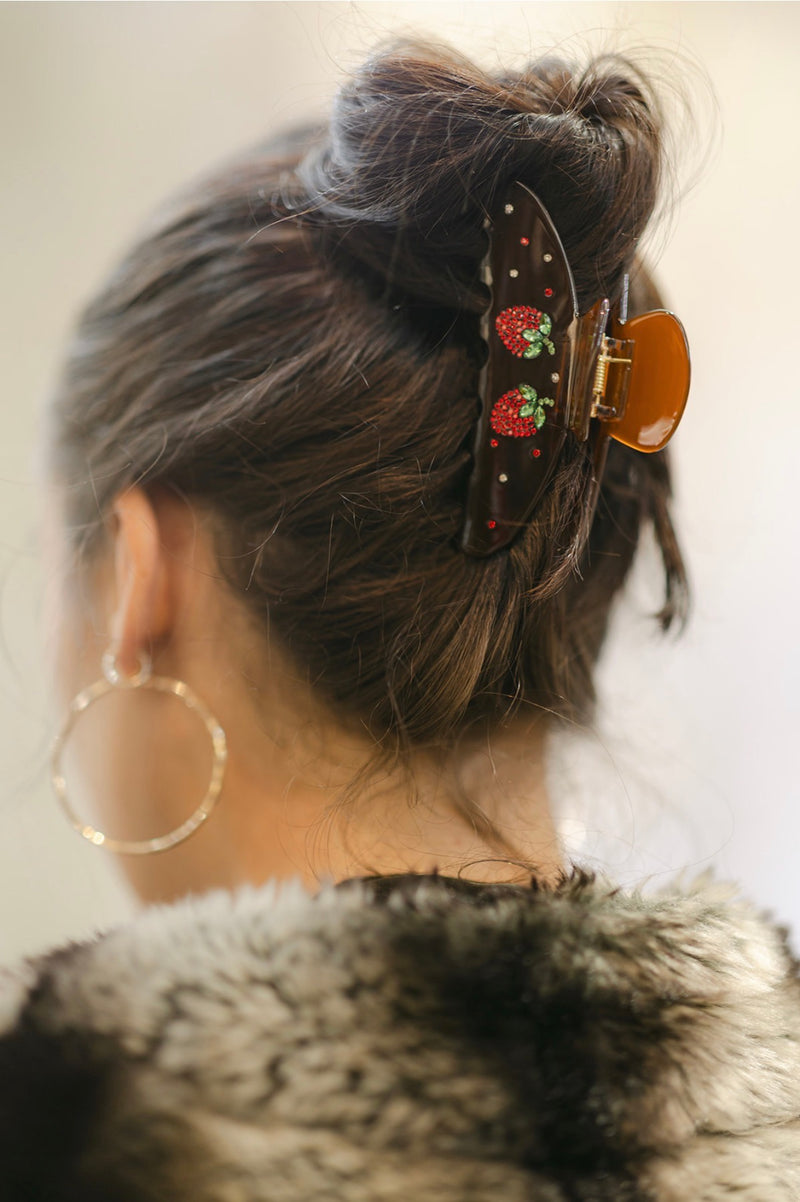 Strawberry Mocha Acetate Claw Clip