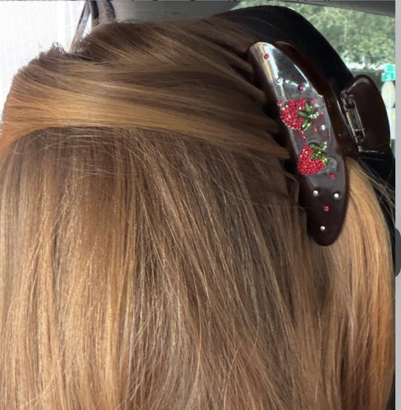 Strawberry Mocha Acetate Claw Clip