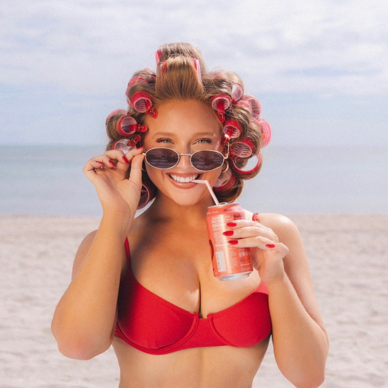 Red Velcro Hair Rollers