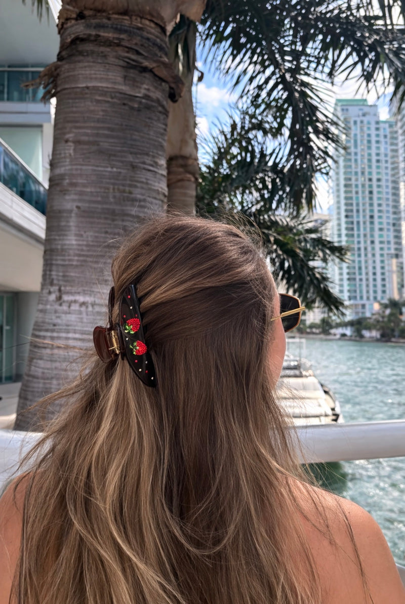Strawberry Mocha Acetate Claw Clip