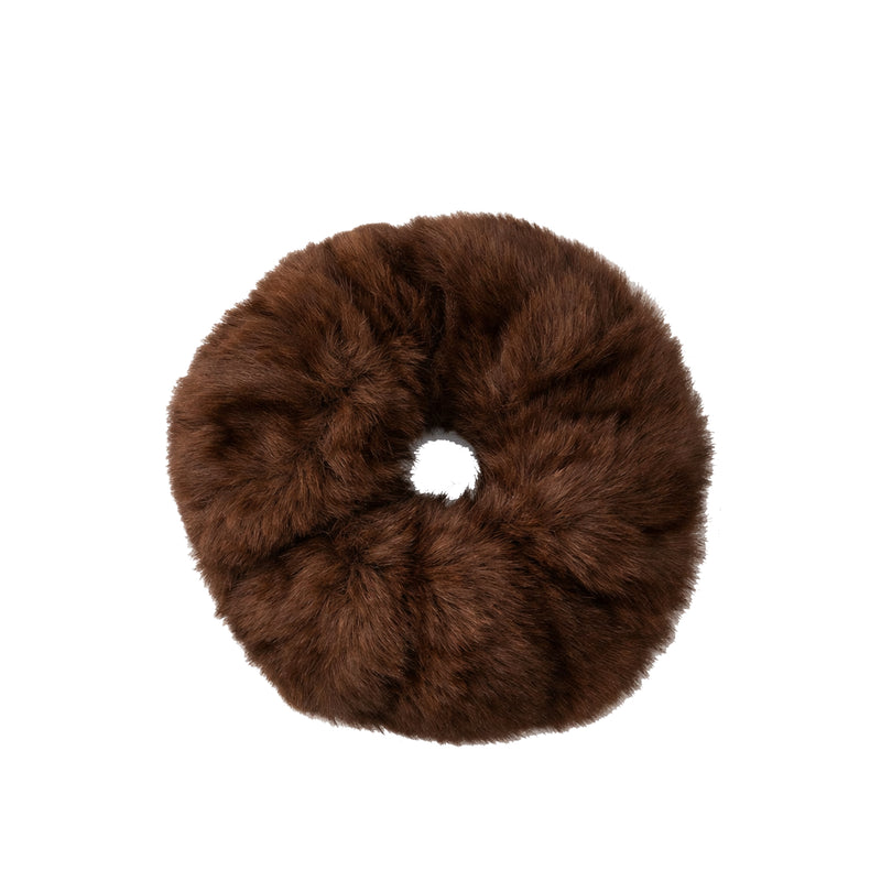 Faux fur oversized scunchie