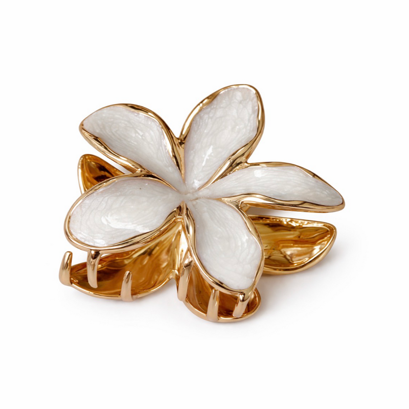 RPZL Secret Garden Gold Flower Claw Clip