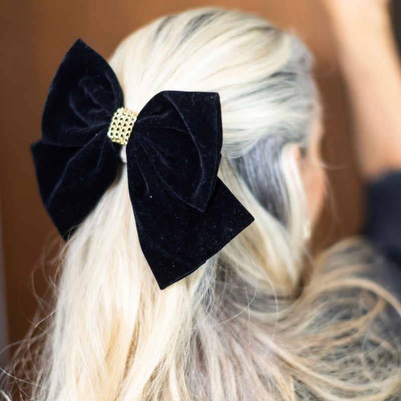 THE Theresa ICONIC VELVET BOW BARRETTE
