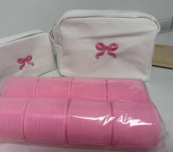 Pink Velcro Hair Rollers