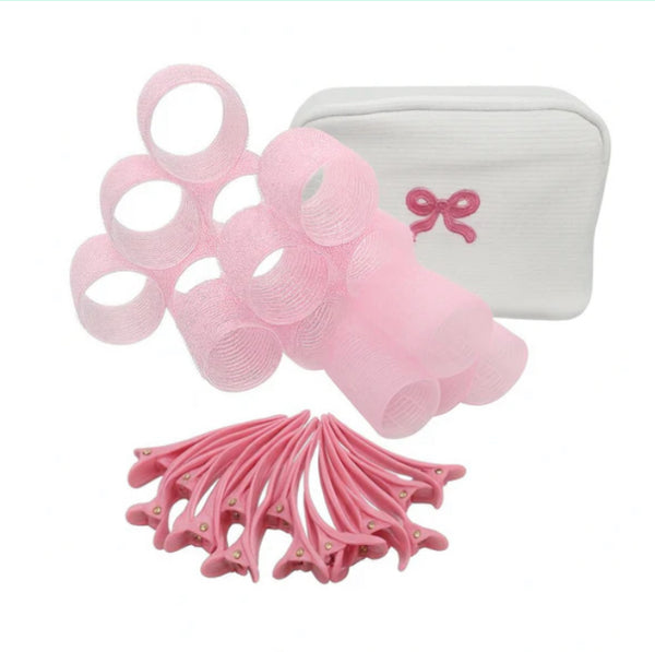 Pink Velcro Hair Rollers