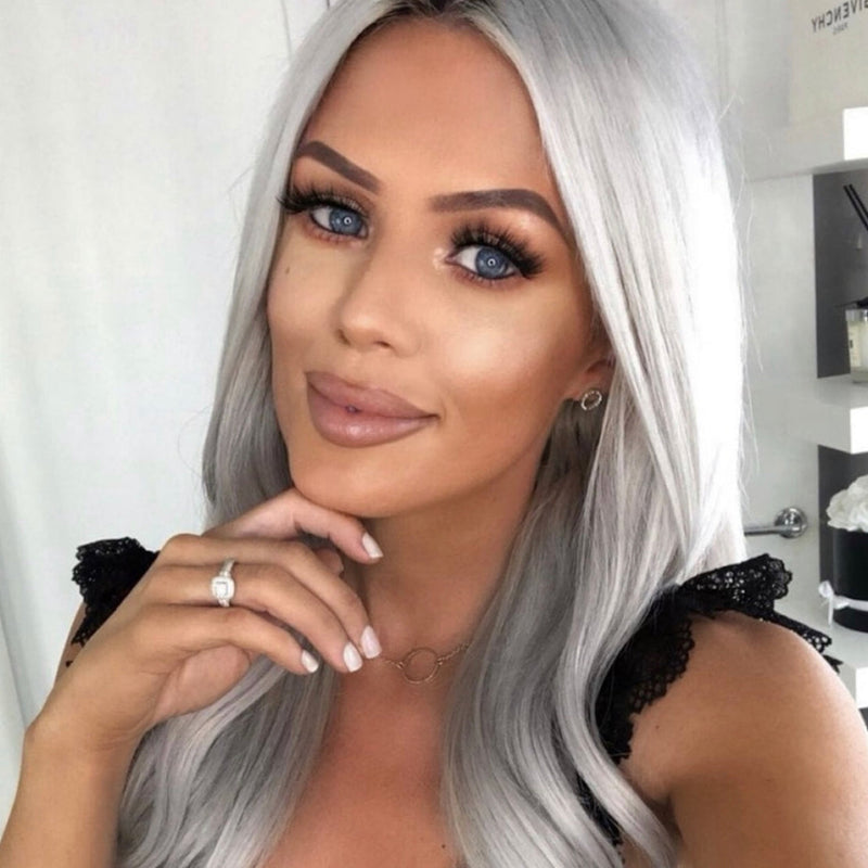 Silver Feline Light Grey Clip-ins