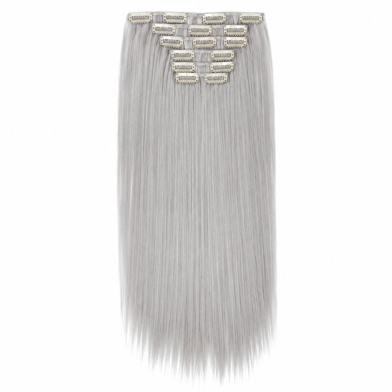 SILVER FELINE LIGHT GREY SYNTHETIC CLIP-IN