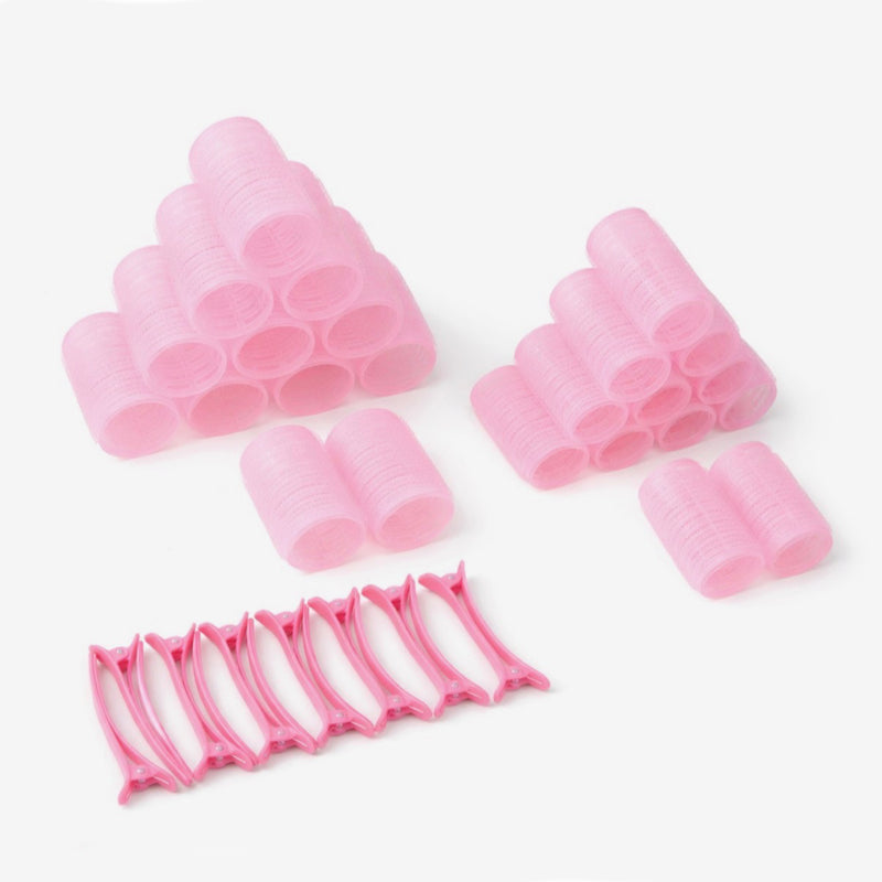 Pink Coastal Velcro Hair Rollers