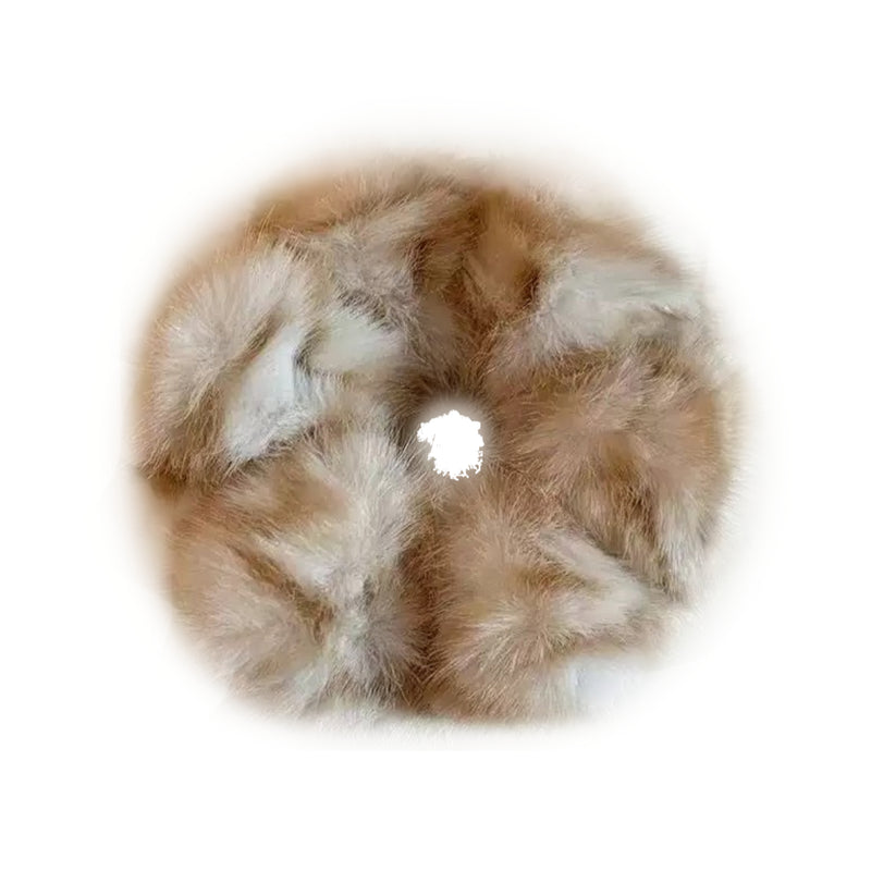 Faux fur oversized scunchie