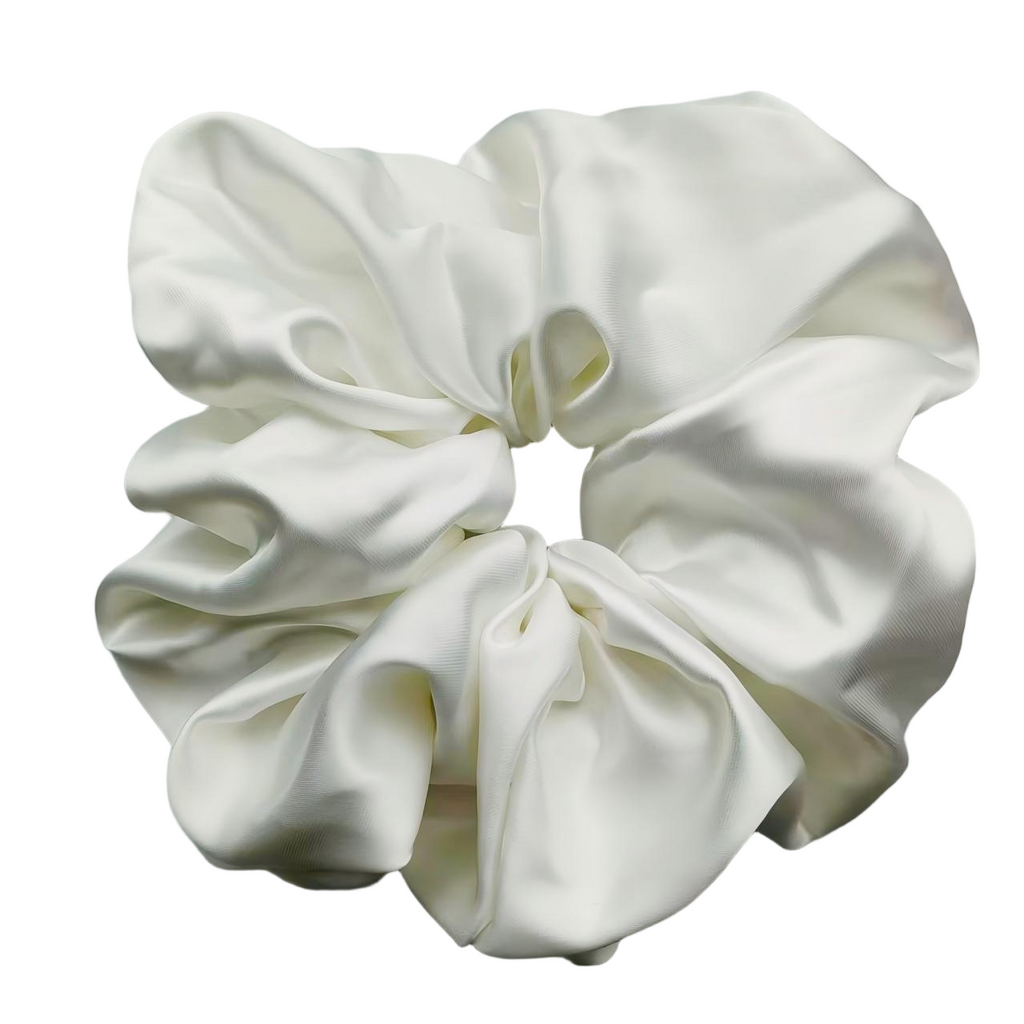 The Sydney Silk Oversized Scrunchie - White – RPZL display picture 1
