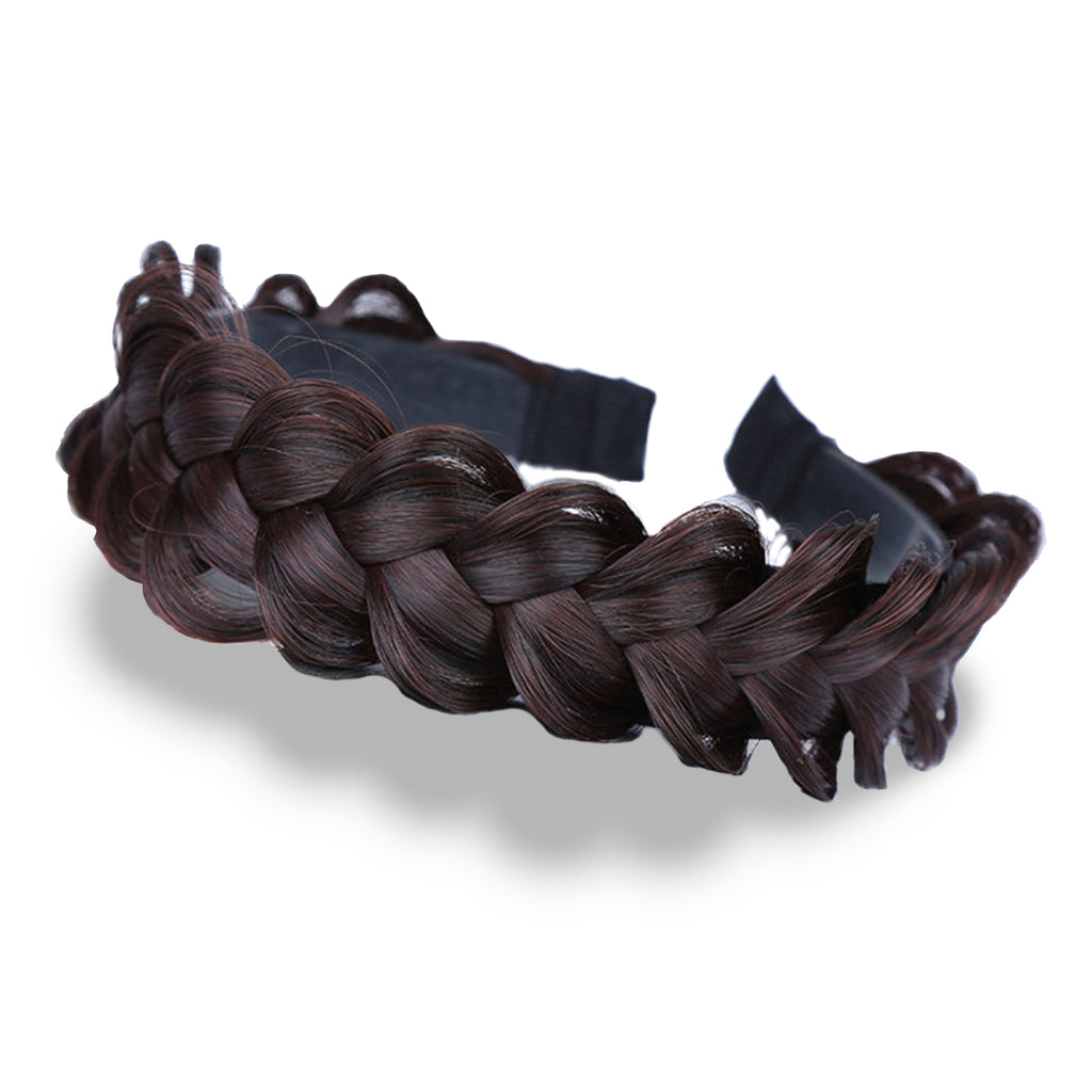 COFFEE BROWN 2/33 LOOSE BRAID HARD HEADBAND – RPZL display picture 1