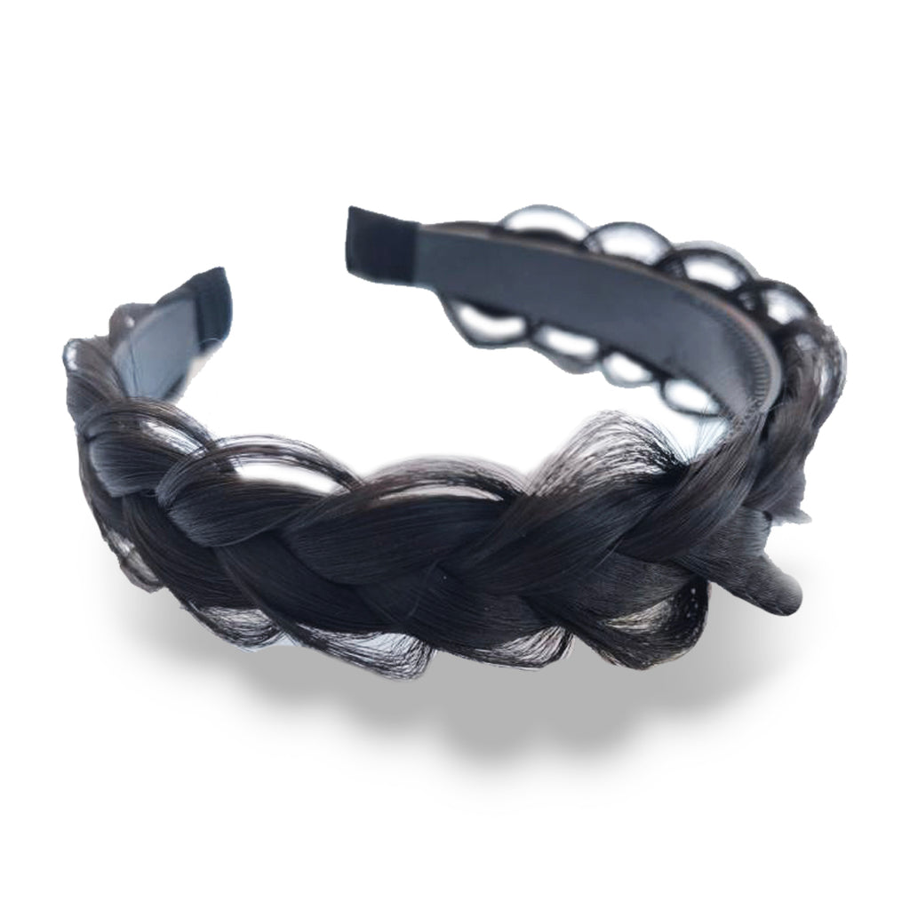 JET BLACK 1B LOOSE BRAID HARD HEADBAND – RPZL